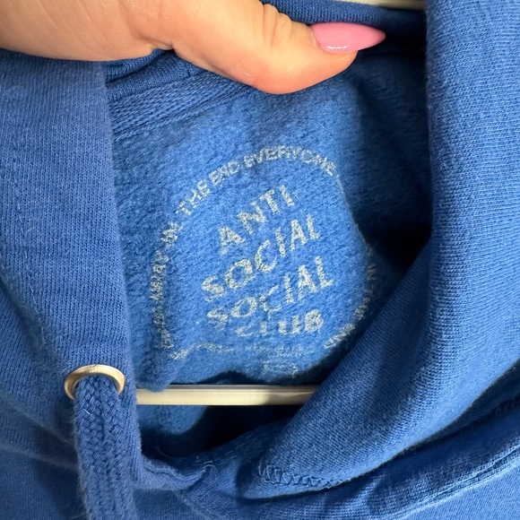 Anti social social club hoodie royal blue - Picture 3 of 7